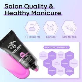 Long-lasting Modelones gel provides durable nails with a low odor formula.
