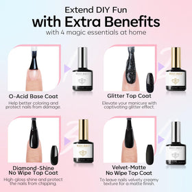 Modelones matte top coat creates a velvety, sophisticated texture.