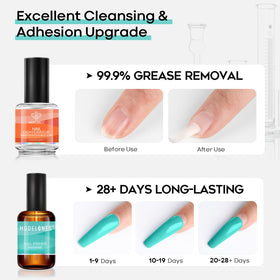Modelones dehydrator application step demonstrating surface cleansing