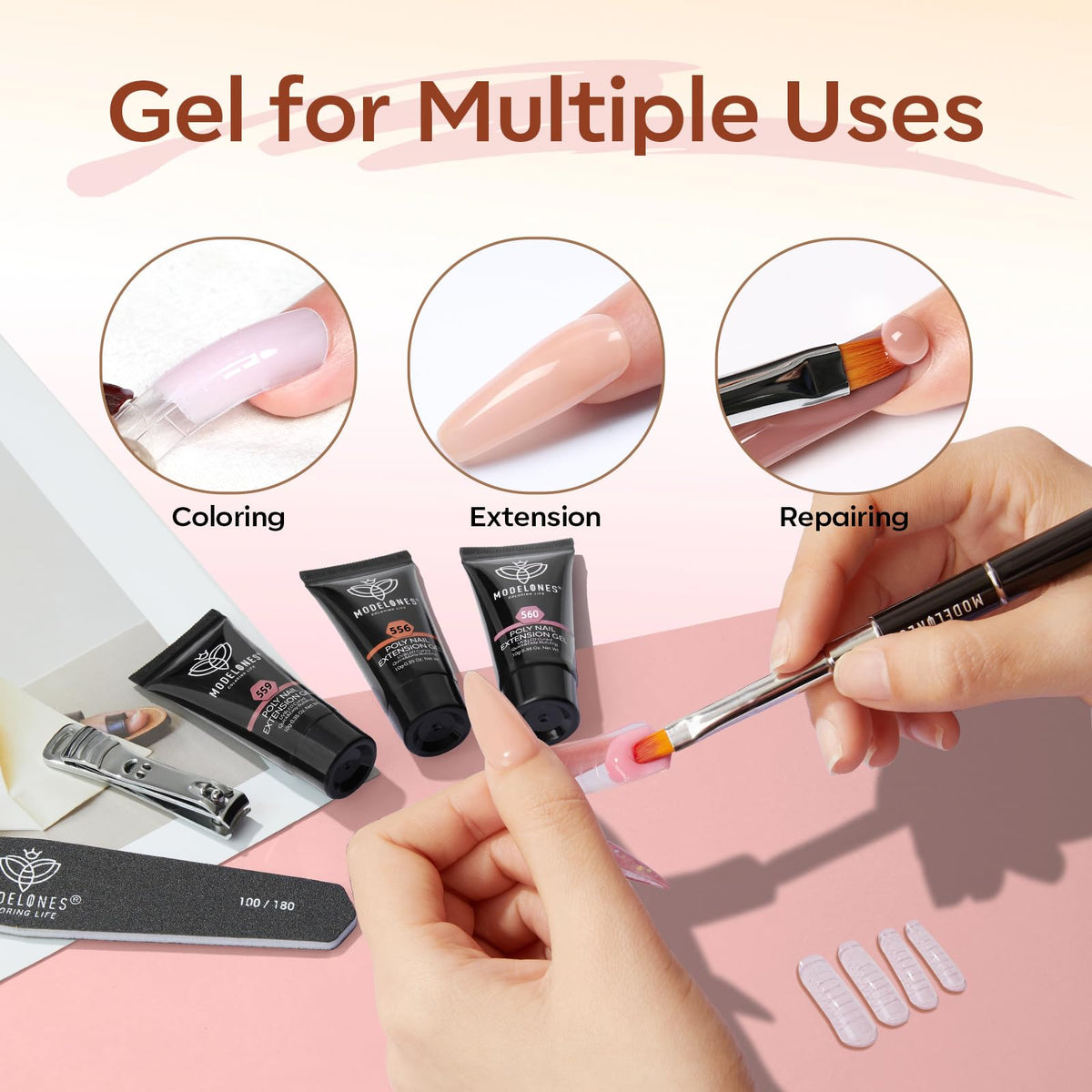 Modelones sealed packaging highlights brand-new quality and safety.