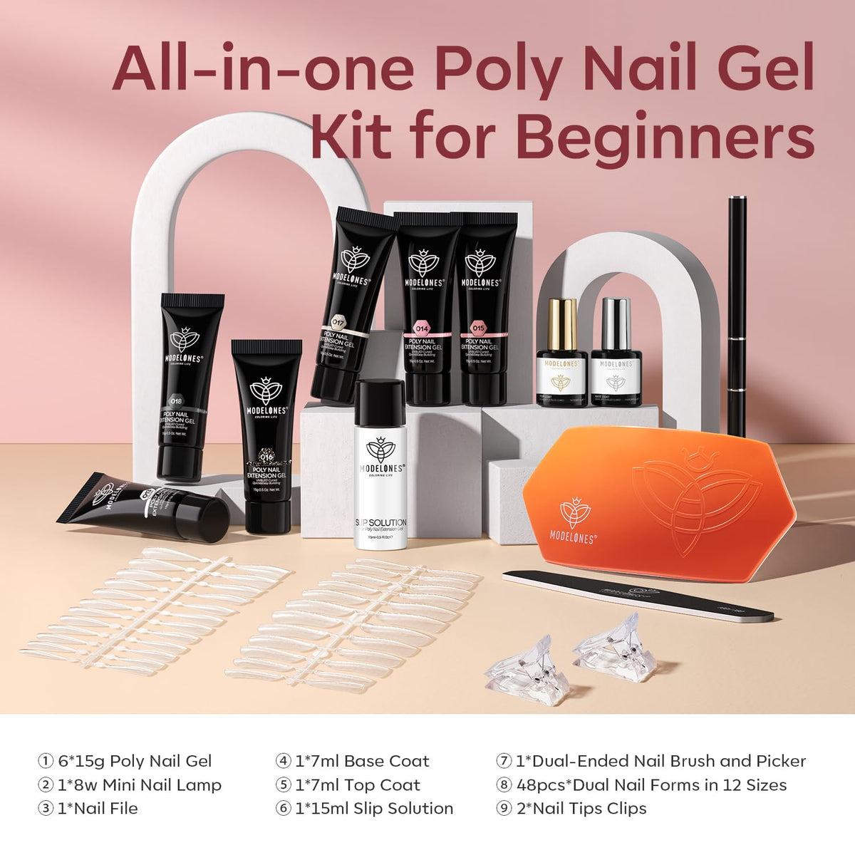 Modelones slip solution aids smooth, controlled gel placement.