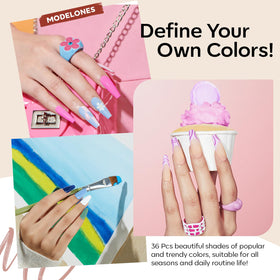 Modelones matte top coat 7ml creates a smooth, durable matte look.