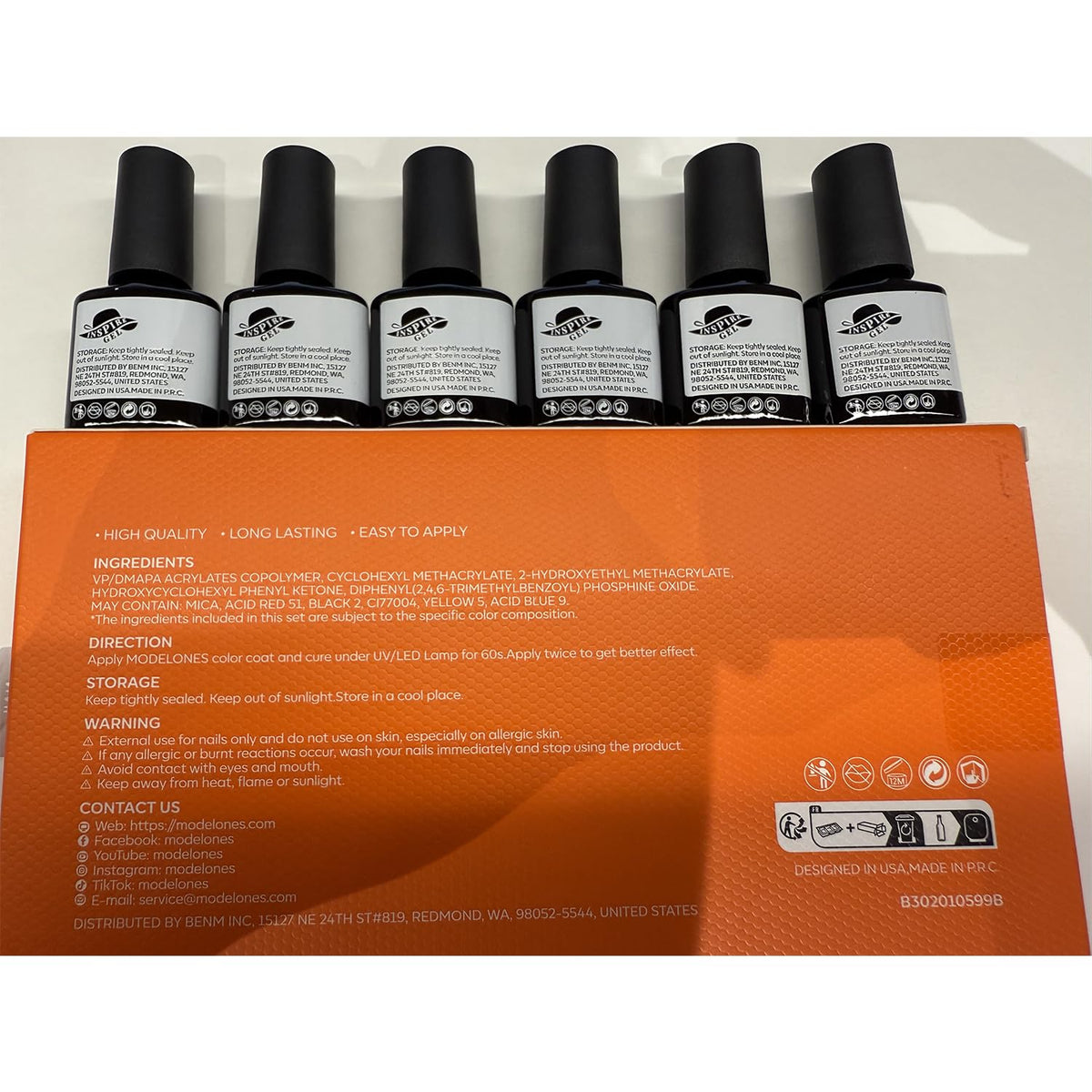 Modelones toxin-free ingredients icons highlight safer home manicure