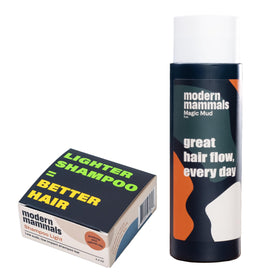 Modern Mammals Shampoo Light Bar on hand, gentle daily cleansing benefit.