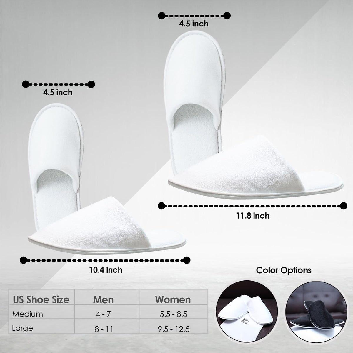 Modlux Spa Slippers non-slip EVA sole for safe bathroom use
