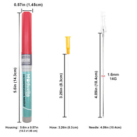 Moduzila needles with easy-open hex cap for straightforward field use