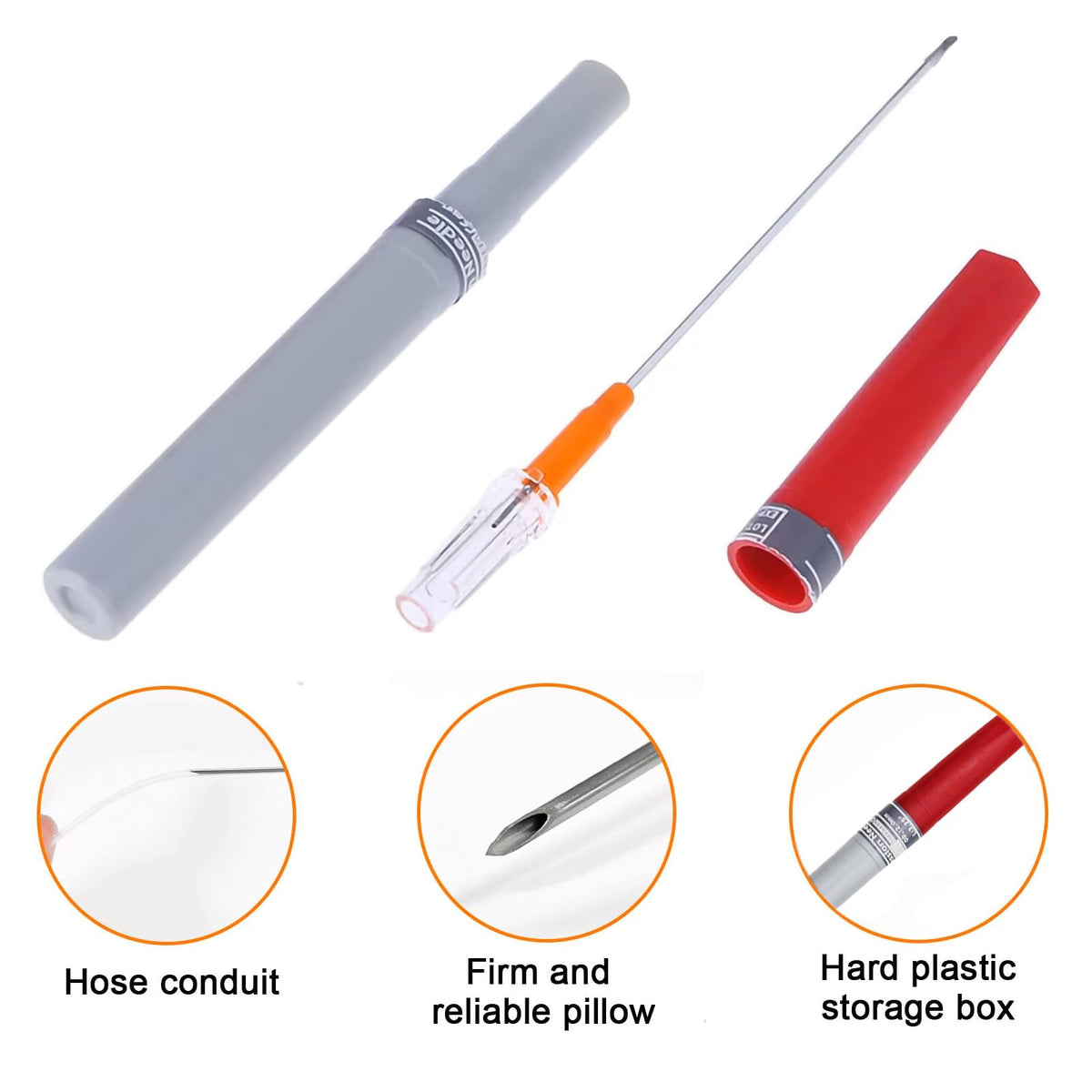 Moduzila needles housed in shockproof shell protecting during transport