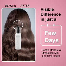 MOEHAIR Humidity-frizz control in action on frizzy hair.