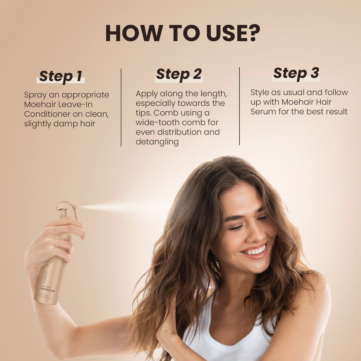 MOEHAIR 12 oz packaging highlighting convenient, long-lasting hydration