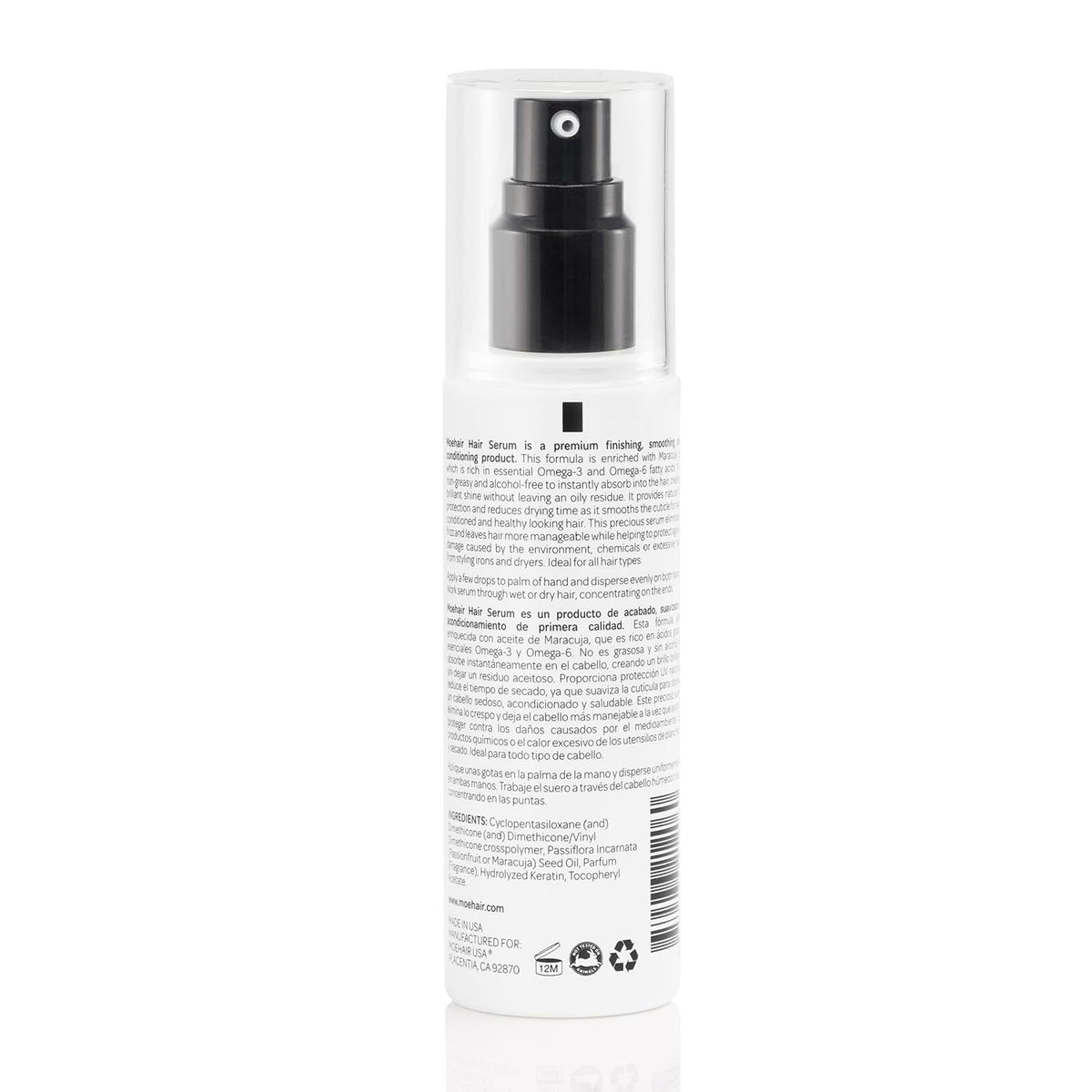 MOEHAIR Protein blend strengthens strands and adds luster.