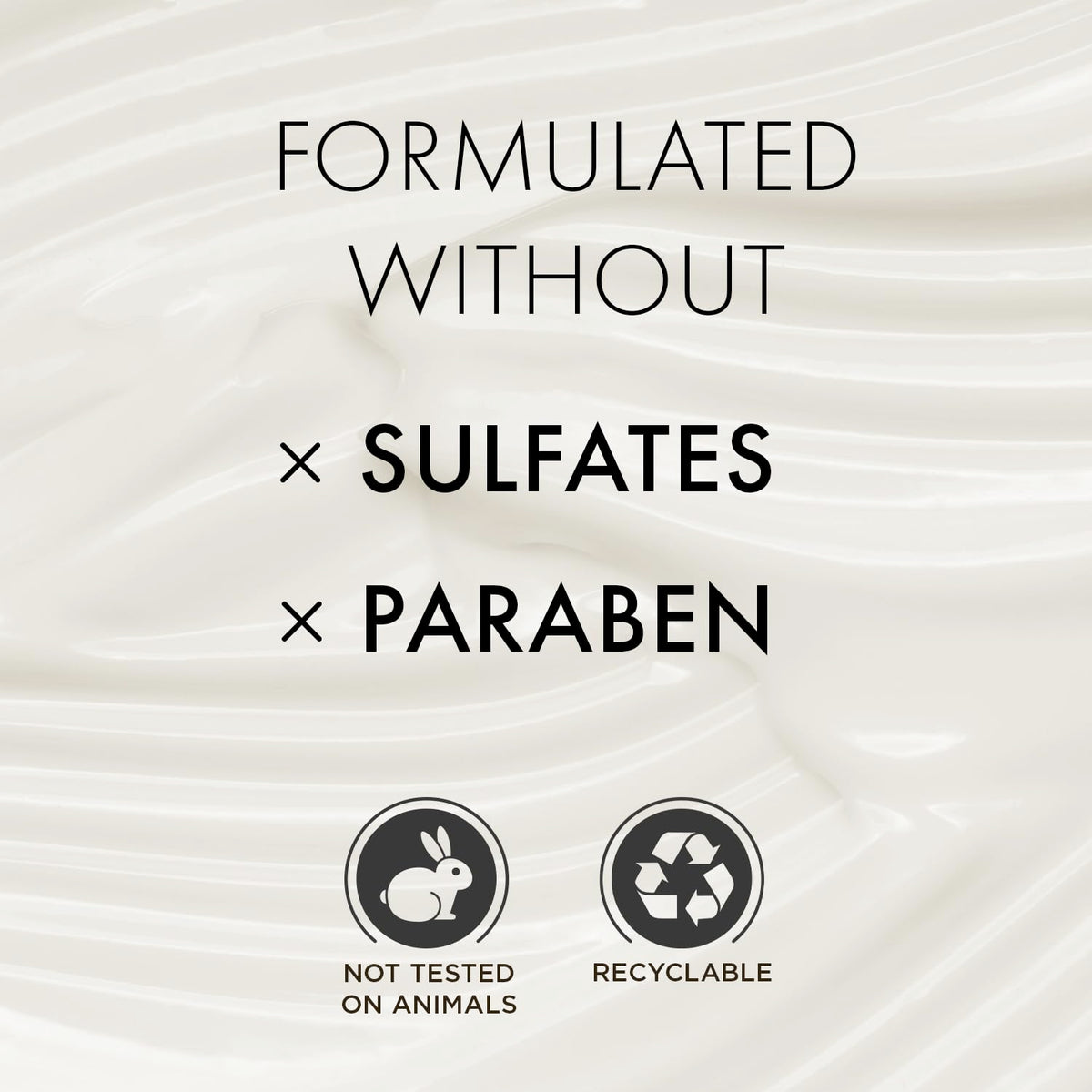 MOEHAIR shampoo dispensed into hand for easy first use
