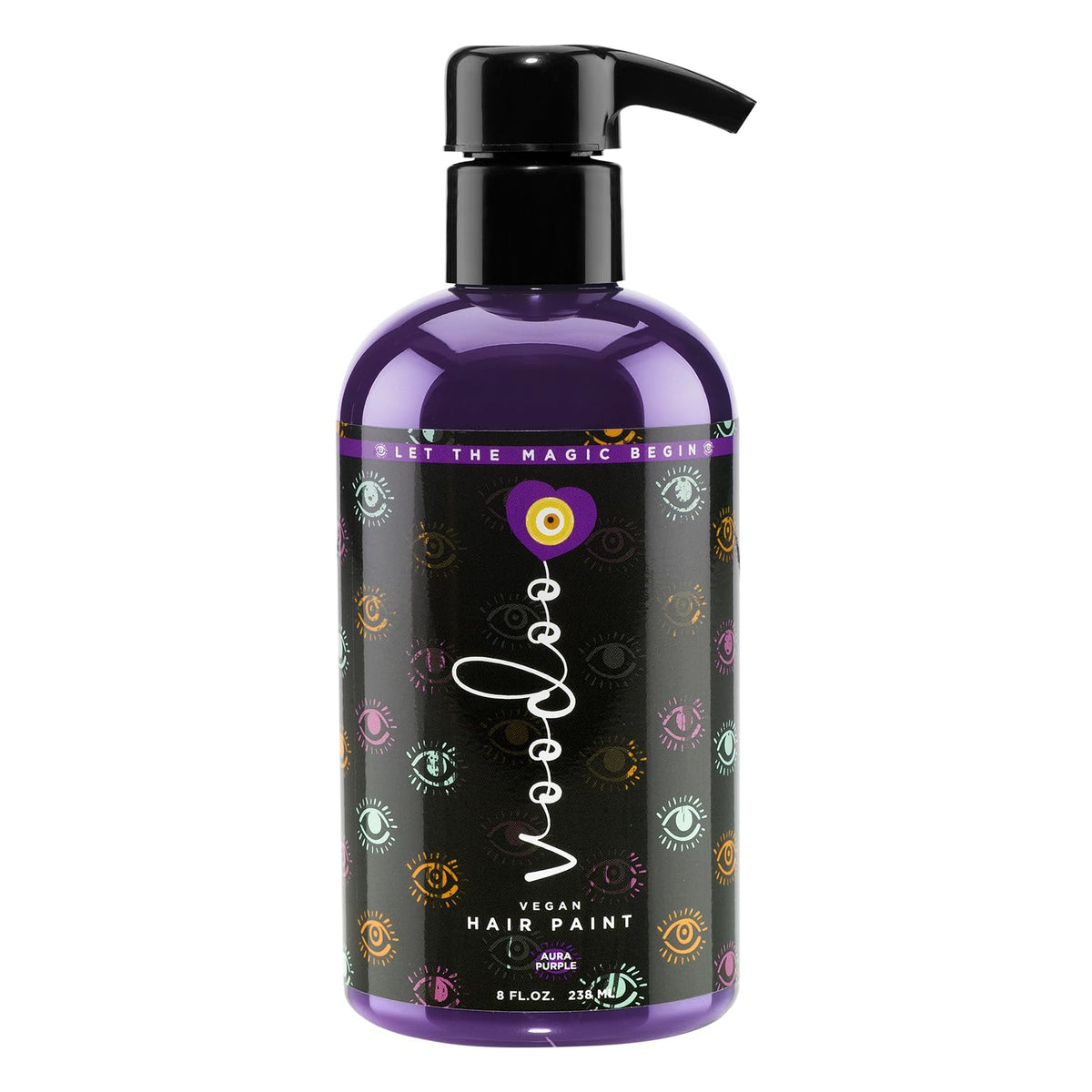 MOEHAIR Voodoo Purple bottle pour shows vibrant semi-permanent color for at-home styling