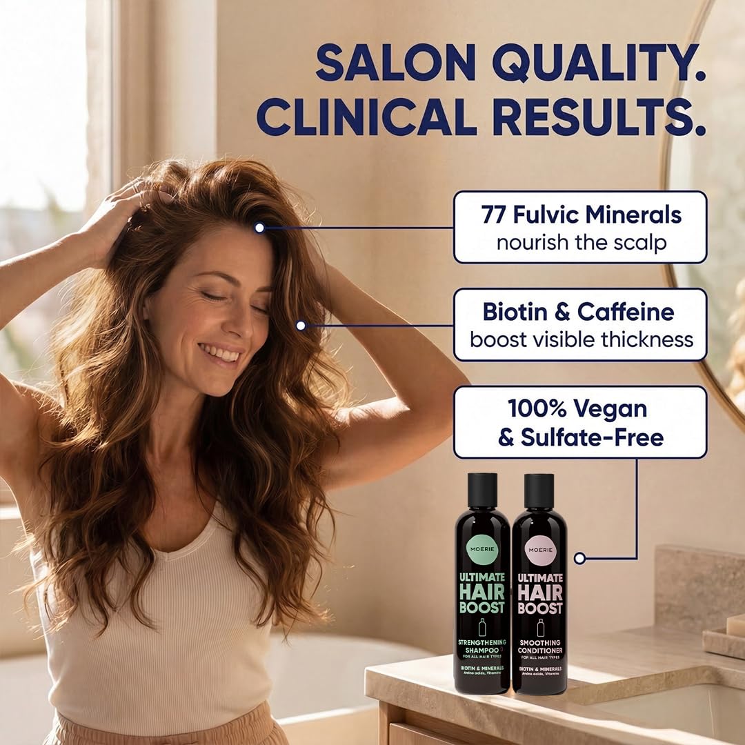 Moerie biotin complex closeup underscoring keratin support