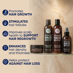 Moerie conditioner bottle providing moisture for smoother strands