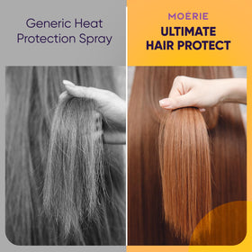 Moerie finished hair after use reveals smooth shine and controlled frizz