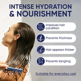 Moerie Mineral Hair Growth Mask texture close-up highlights silky, luxurious slip.