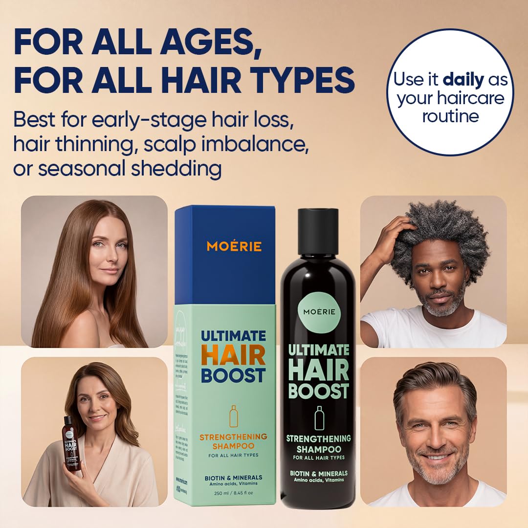 Moerie nutrition label highlights minerals and vitamins for daily hair care