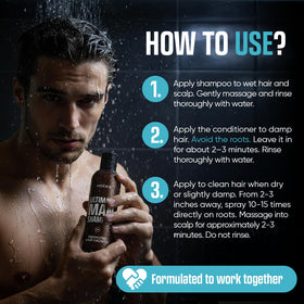Moerie Ultimate Men Grooming Routine scene with all three products.