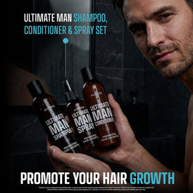 Moerie Ultimate Men Hair Boost Conditioner tube supports fuller, healthier hair.
