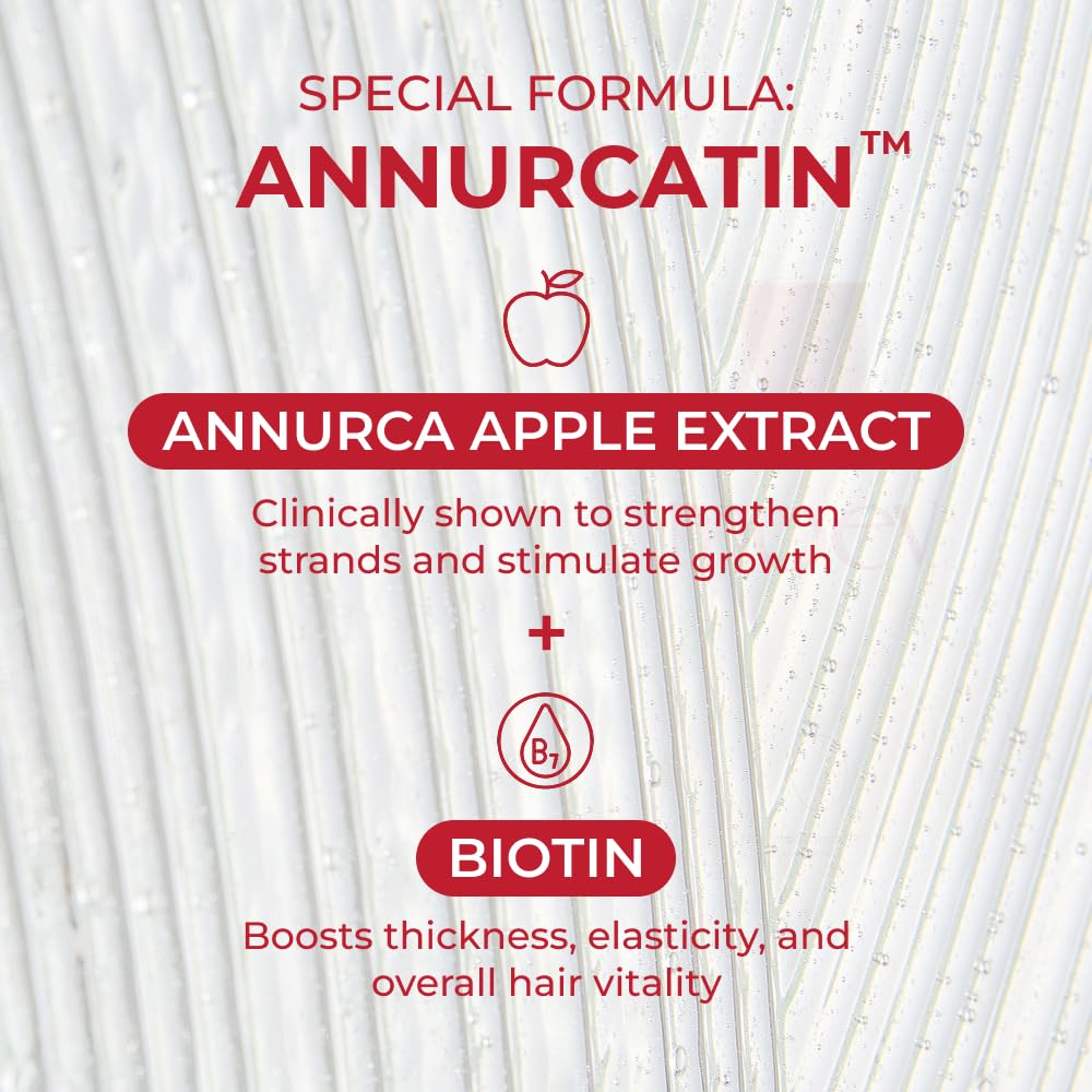 Close-up of biotin and amino acids in MOEV ANNURCATIN Shampoo.