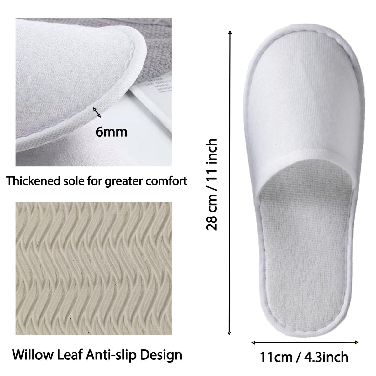 MofivKce anti-slip sole with willow leaf texture for safety.