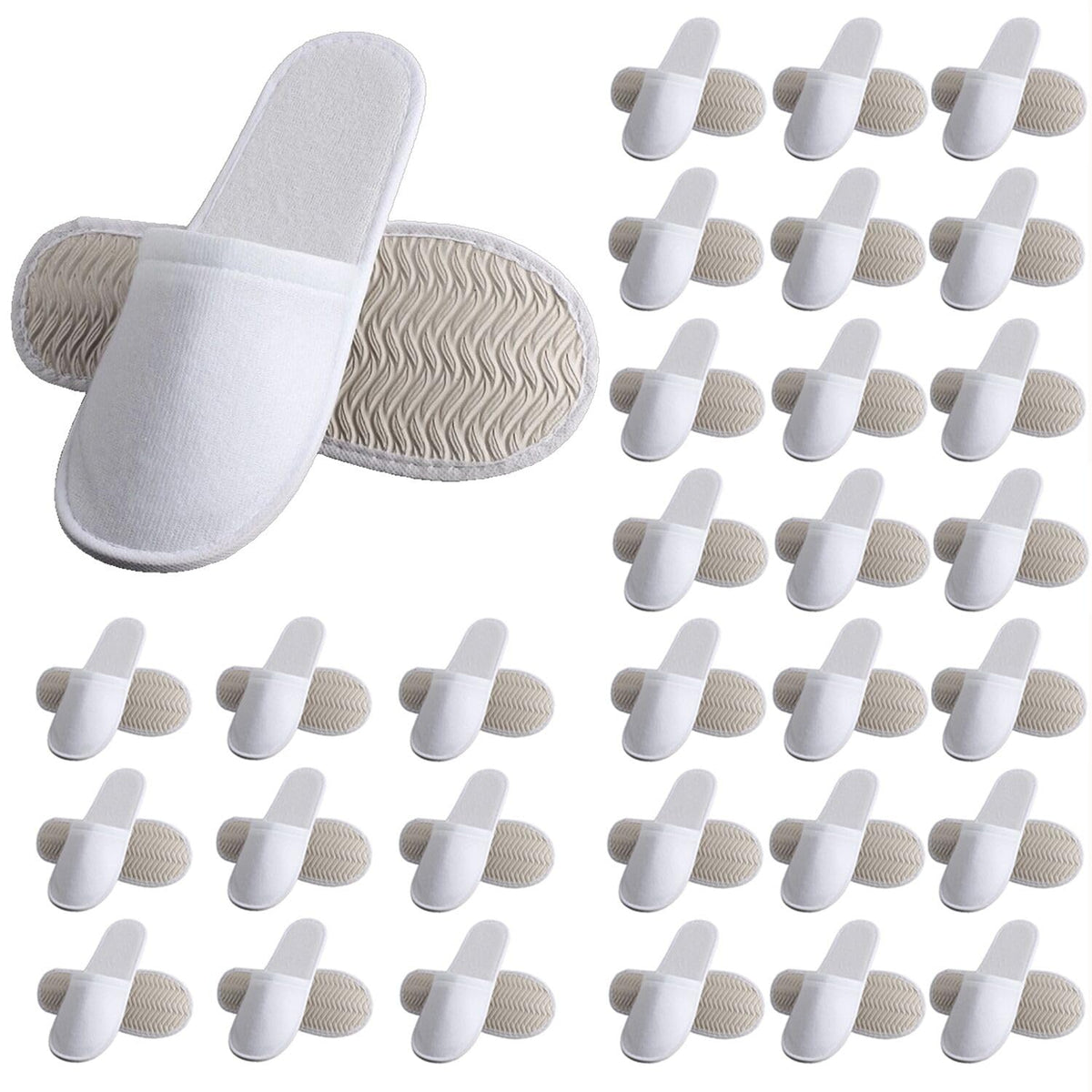 MofivKce disposable slippers wrapped for hygienic hotel guest use.