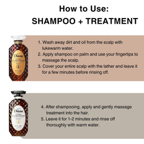 Moist Diane auto-sensor tech image hints targeted care for damaged hair.