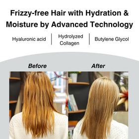 Moist Diane Frizz control closeup on shiny, sleek hair