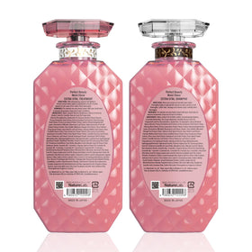 Moist Diane bottle with glossy shine on hair application.