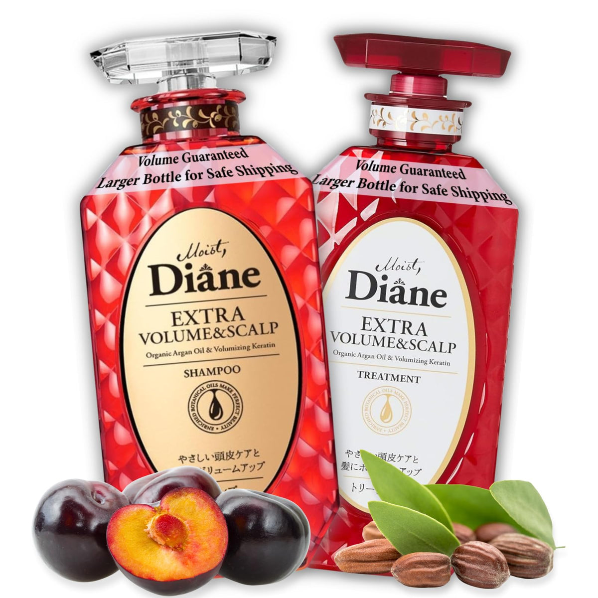 Moist Diane Thickening Shampoo bottle highlights volumizing formula for fine hair