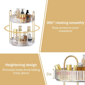 Side view of MOKANI 360° rotating organizer showing smooth spin