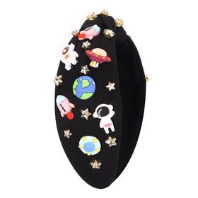 Mokkia Space Headband Rocket design for playful space-inspired ensembles