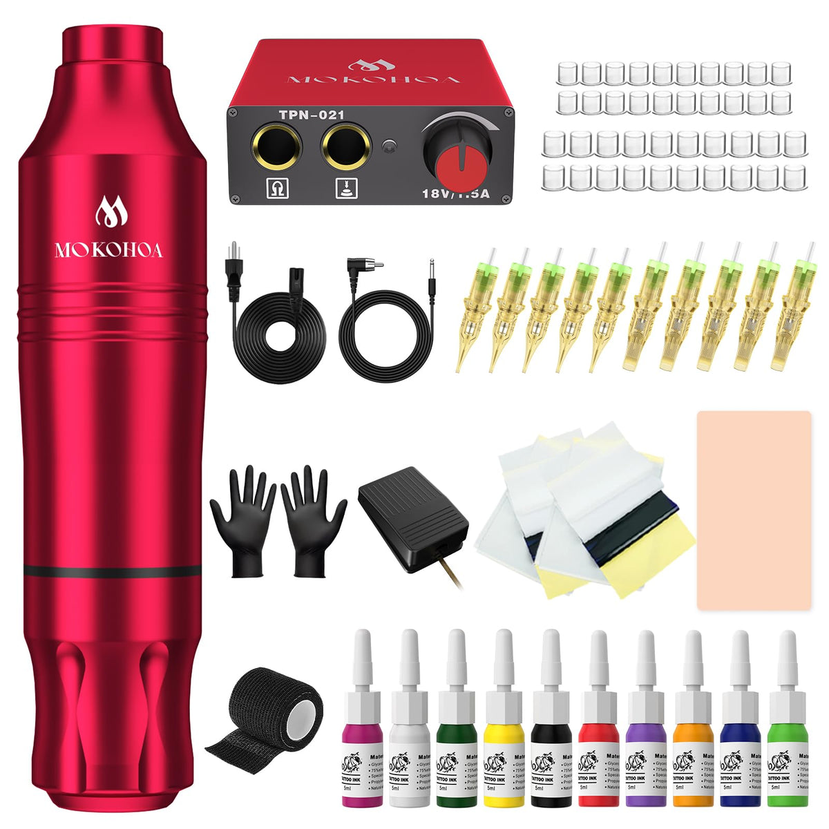 MOKOHOA tattoo-pen-kit for beginners offers precise lines and easy handling.