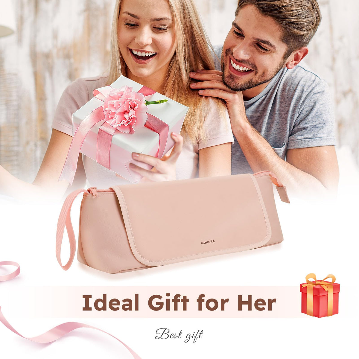MOKURA gift-ready hair tool bag in a box, ideal for gifting