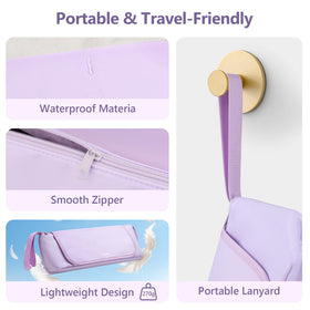 MOKURA hand strap enables easy carry from vanity to travel
