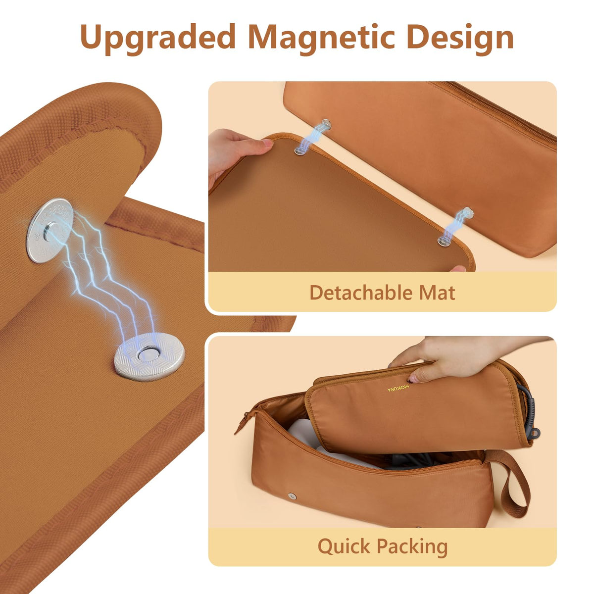 MOKURA heat resistant neoprene mat protects surfaces during styling