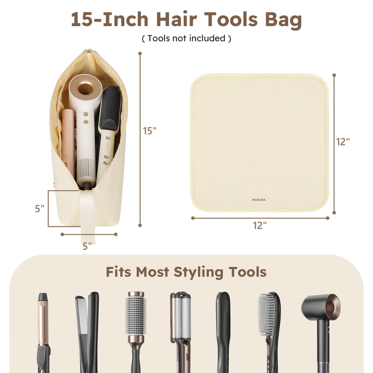 MOKURA bag with magnetic detachable snaps for flexible tool setup