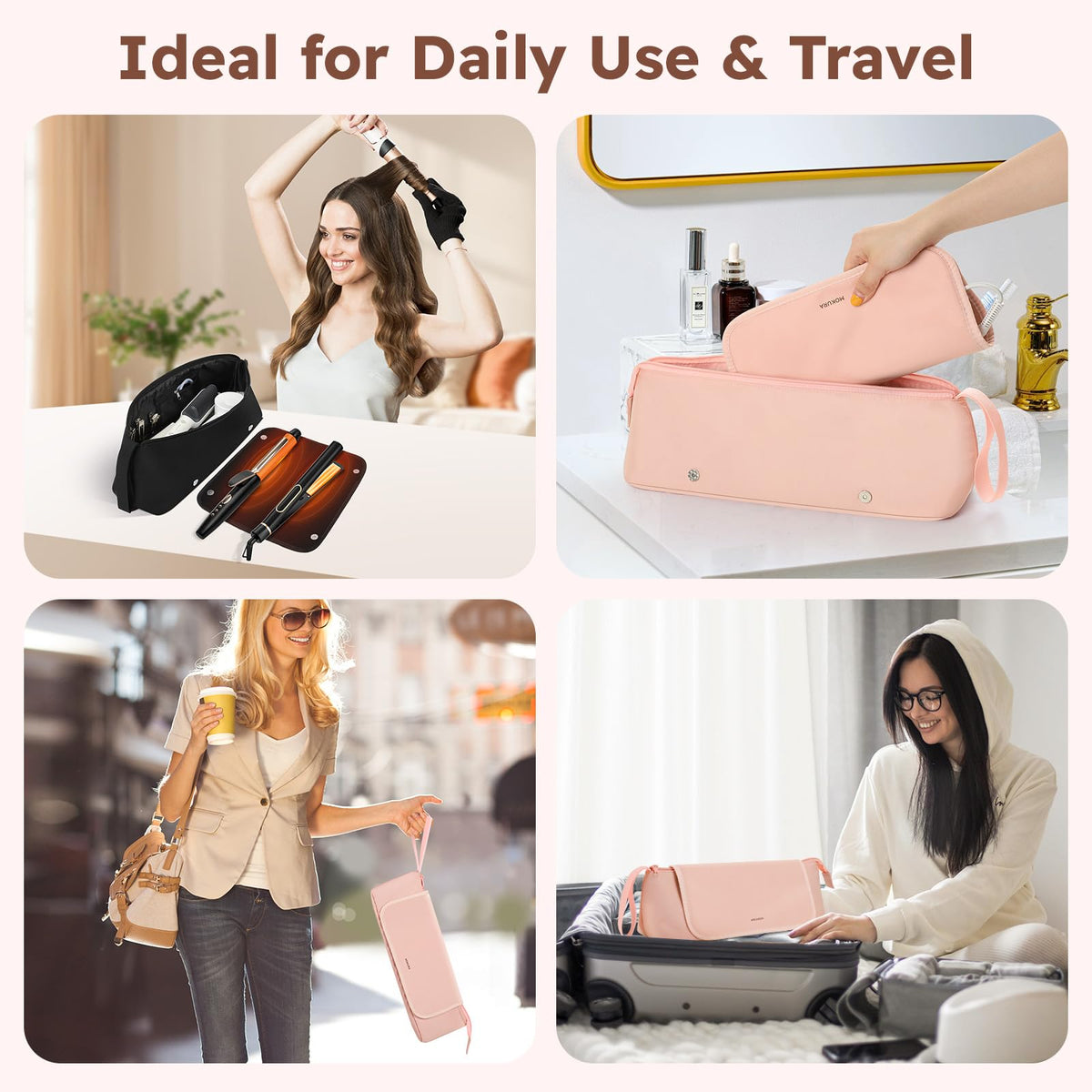 MOKURA soft foldable travel bag with handle for easy carrying on the go