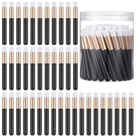 Molain flat-head lash brush for easy mask application.