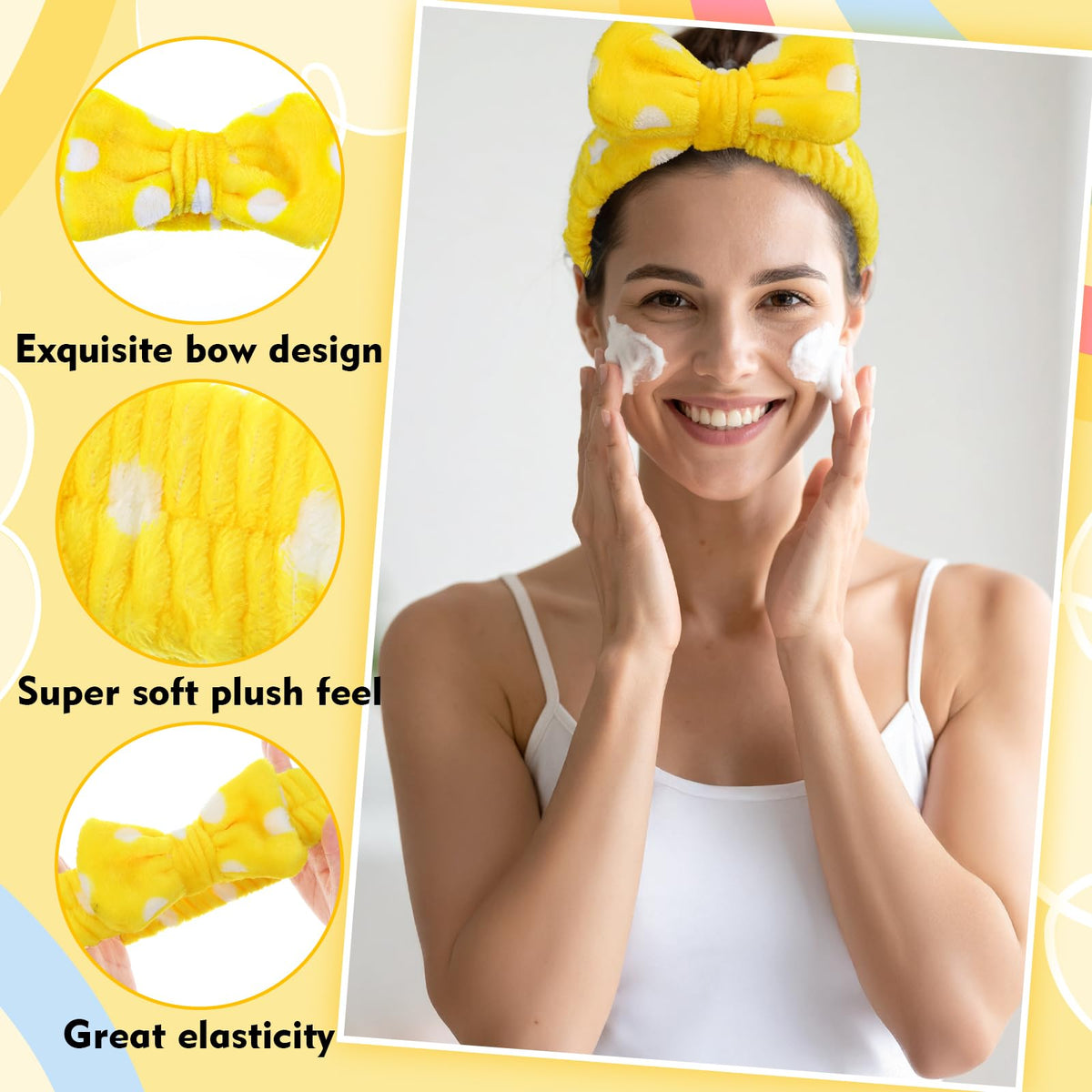 Molain bulk gift-pack spa headbands for birthdays and holidays.