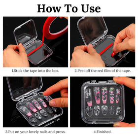 Crystal-clear boxes protect nails while enabling easy browsing.