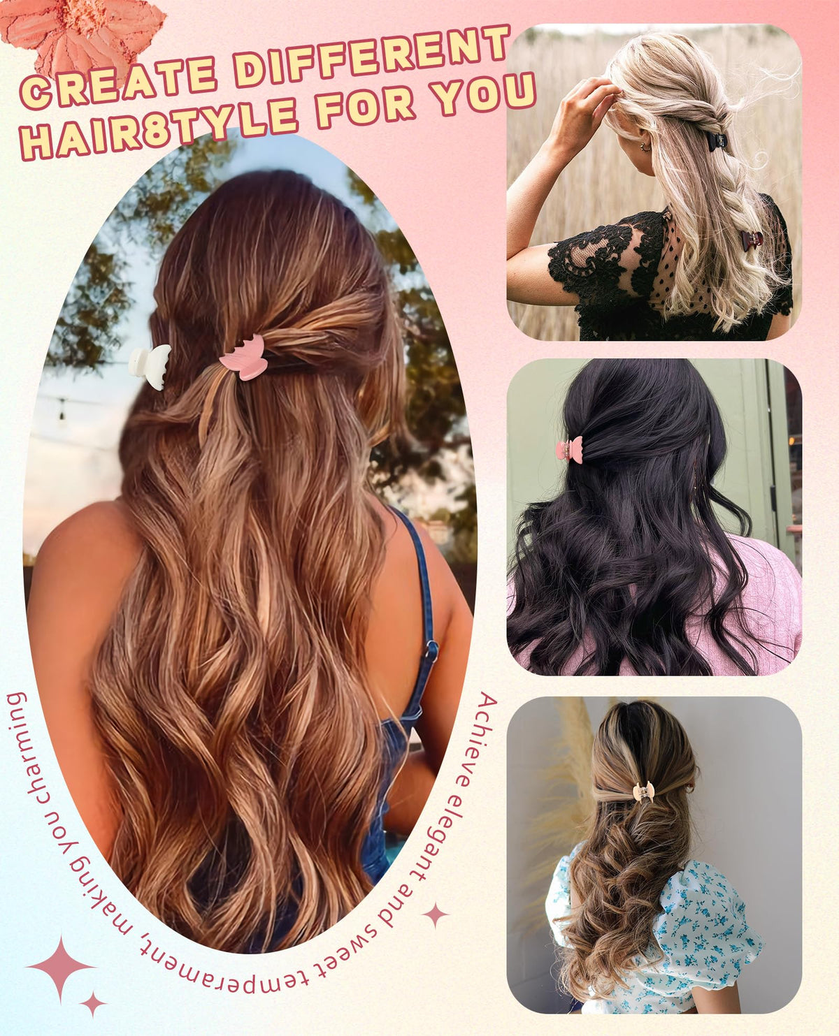 Molans clip with soft edges for comfortable all-day wear.
