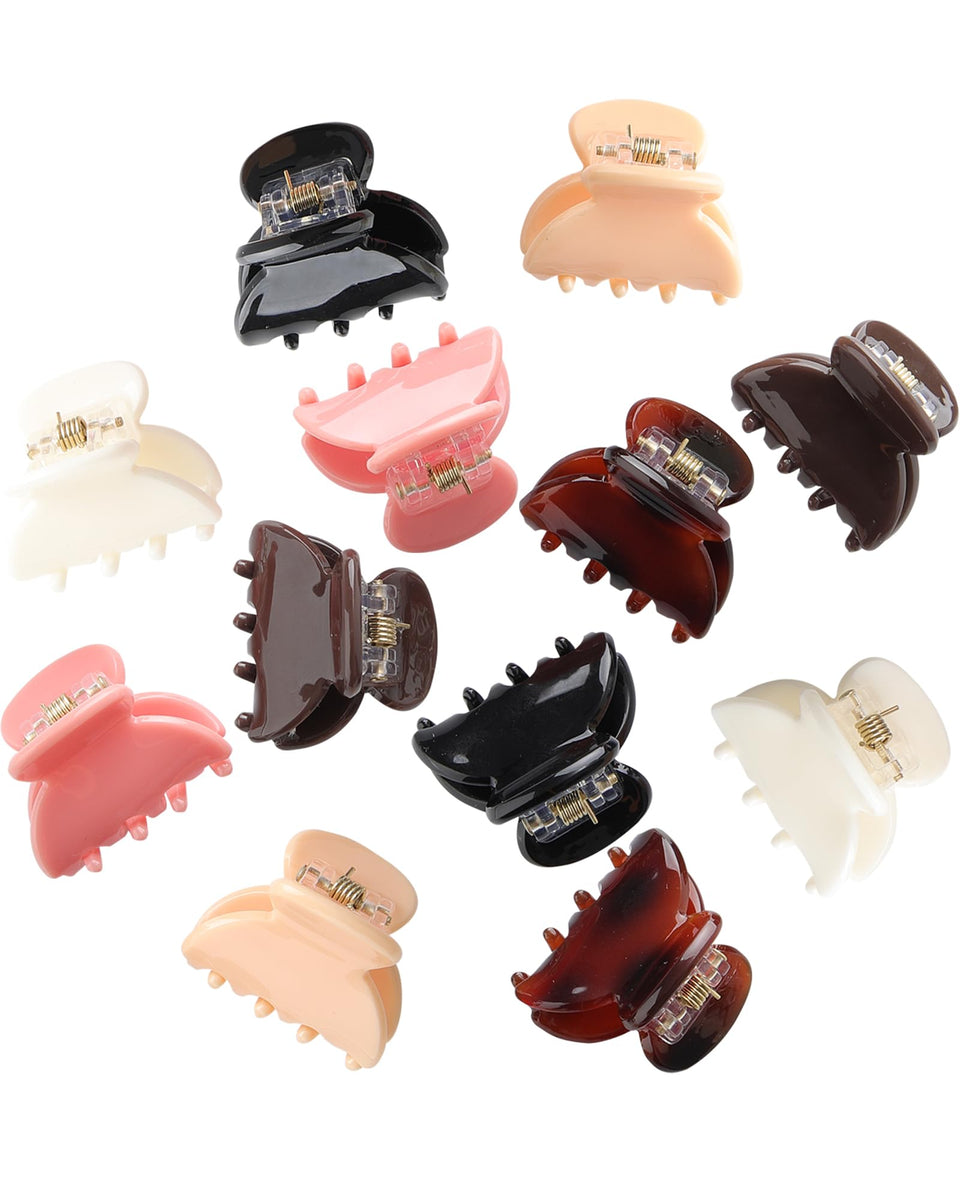 Molans small non-slip claw clip securing fine hair.