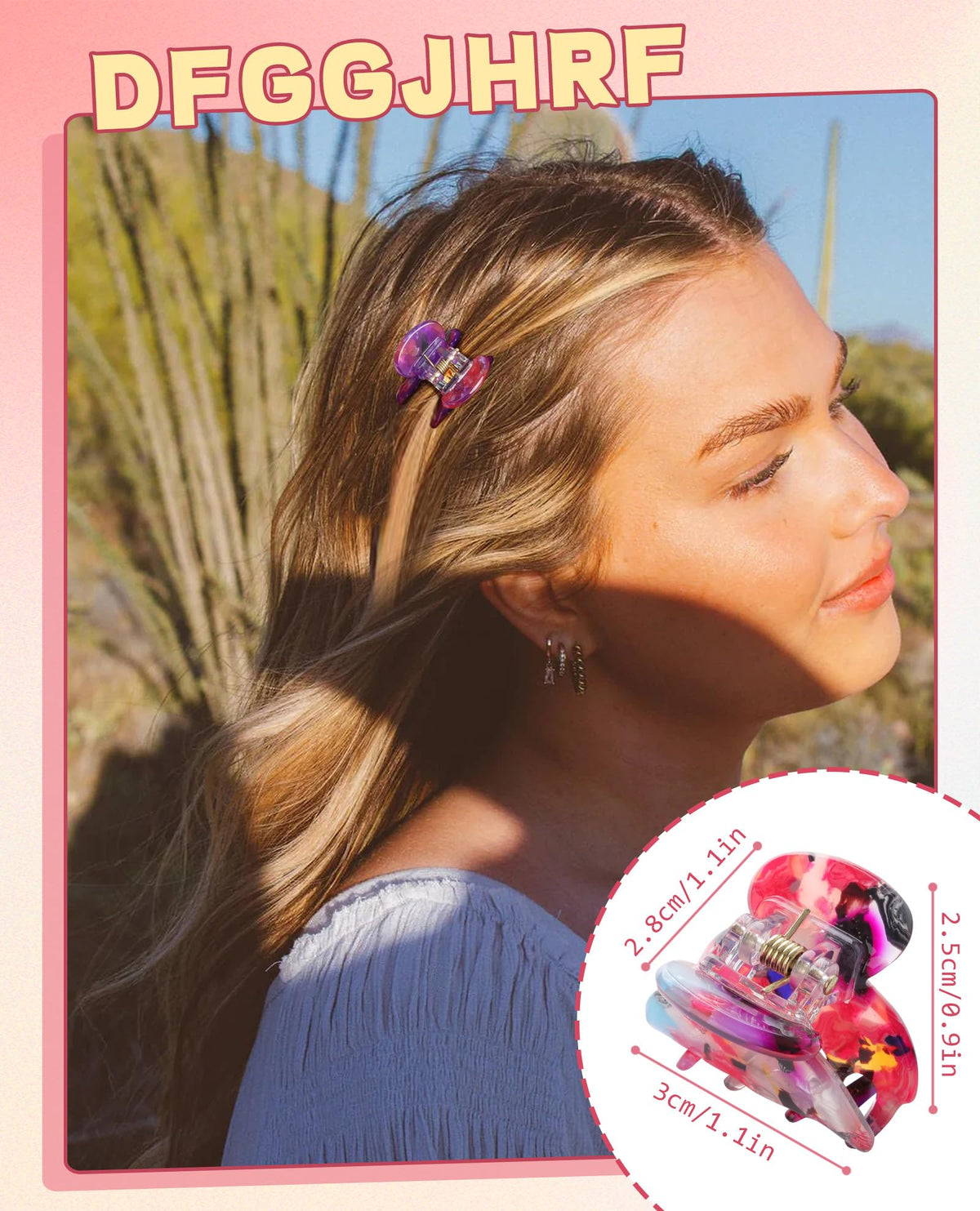 Molans Claw Hair Clip thin-hair-friendly size for delicate strands.