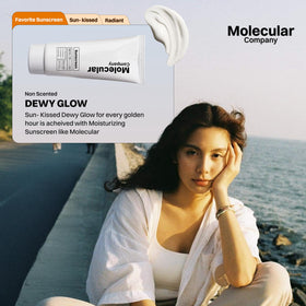 Molecular Company sunscreen absorbs quickly, reducing residue.