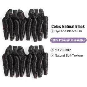 Close-up of Molefi Funmi four-bundle double-weft for secure shedding-free wear.