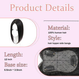 Molleas clip in bangs topper helps framing the face naturally