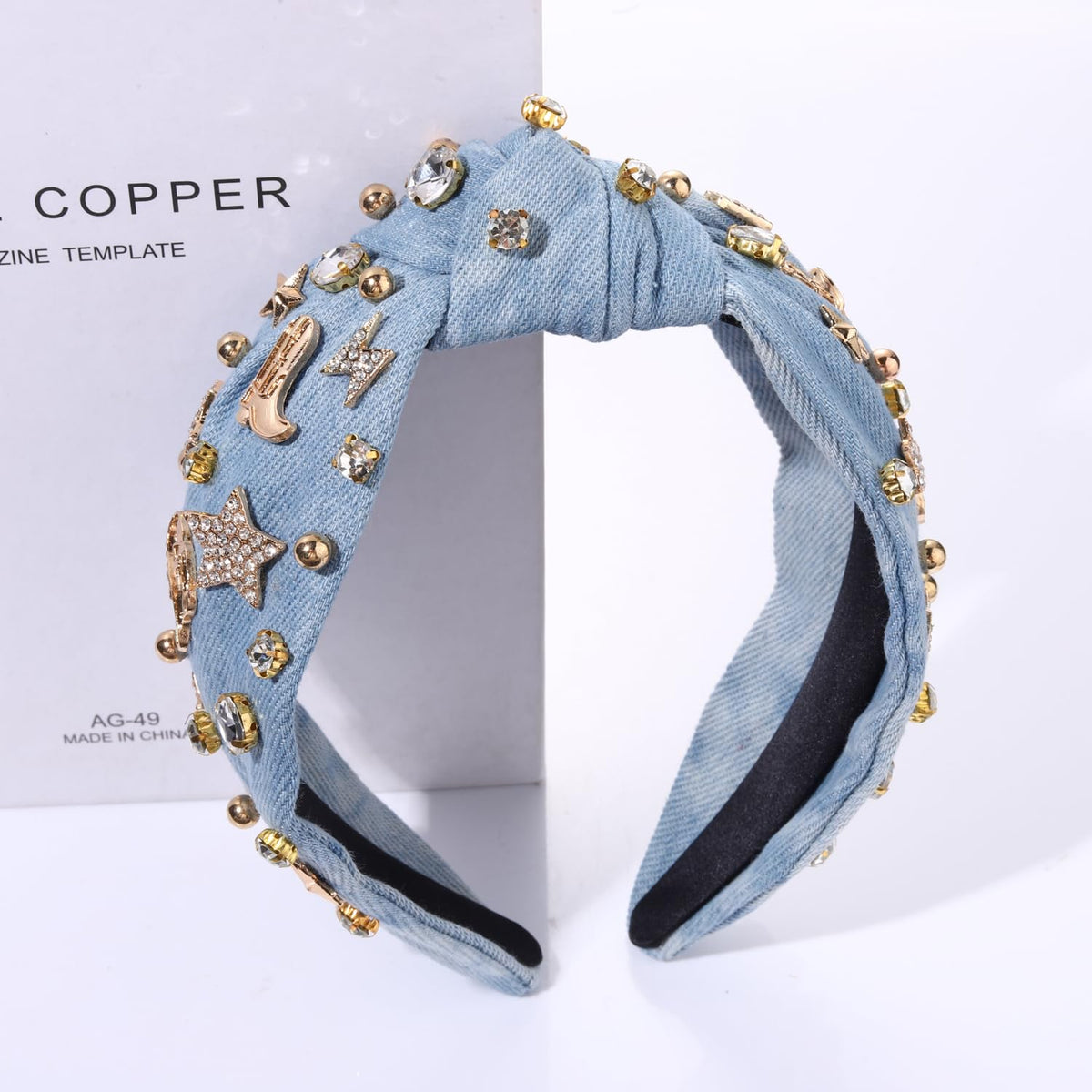 MOLOCH rhinestone knot headband makes a thoughtful gift for country music lovers.