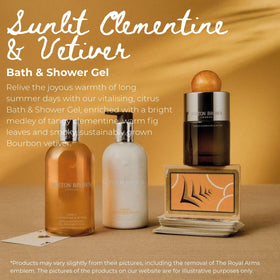Molton Brown Clementine and fig leaves note close-up highlighting fresh scent.