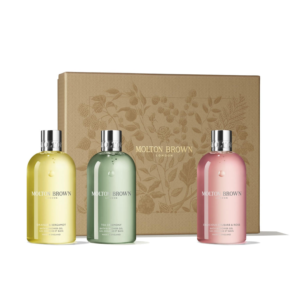 Molton Brown Floral and Green Gift Set box highlighting sustainable packaging for gifting